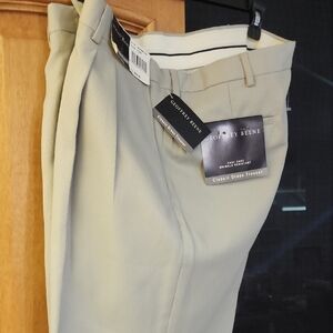 Geoffrey Beene Tan Dress Pants Pleated Front